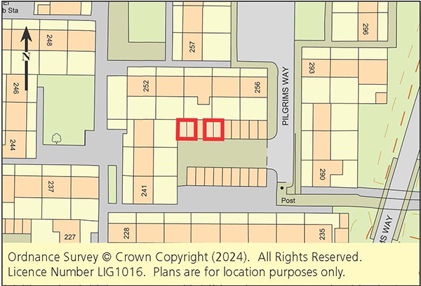 Lot: 20 - FOUR VACANT FREEHOLD GARAGES - Plan showing location